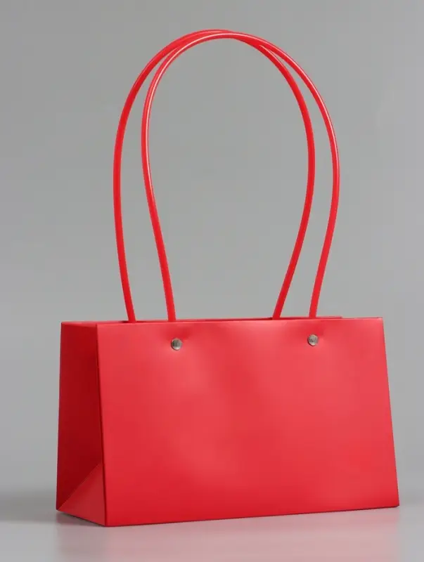 Сумка переноска для цветов, влагостойкая, красная, 22&times;10.5&times;13.5 см