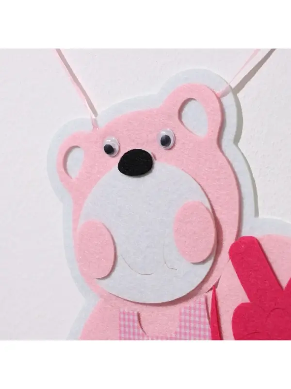 Украшение на гендер пати &laquo;Подвеска Мишка It's a Girl&raquo;, 30.5&times;30.5&times;49 см, розовое