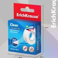 Набор из клейких лент ErichKrause Clear, 18 мм &times; 33 м, прозрачная