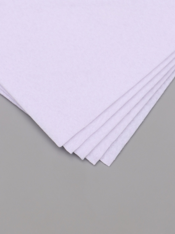 Фетр мягкий 1.5 мм Фетр мягкий 1.5 мм "Белый" набор 5 листов 15х15 см