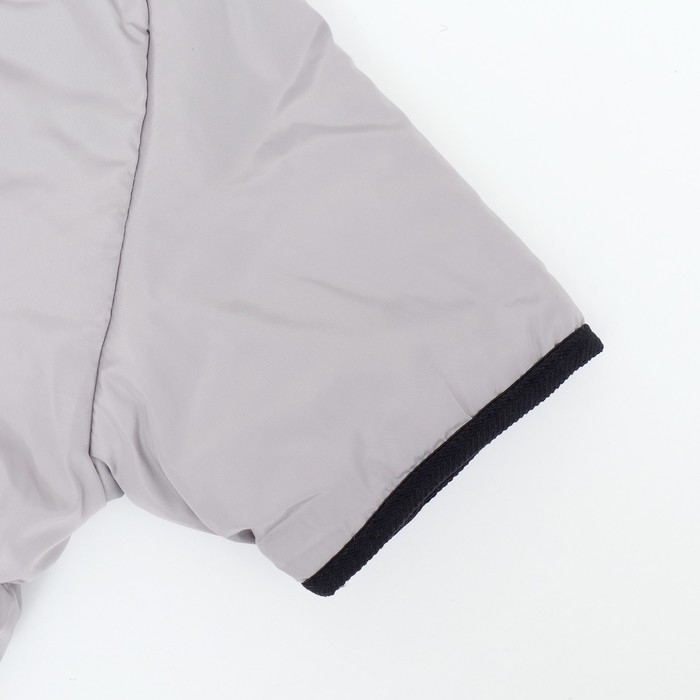 Куртка для больших собак, мембрана, 4XL (ДС 55, ОШ 53, ОГ 73см),серо-оранжевая