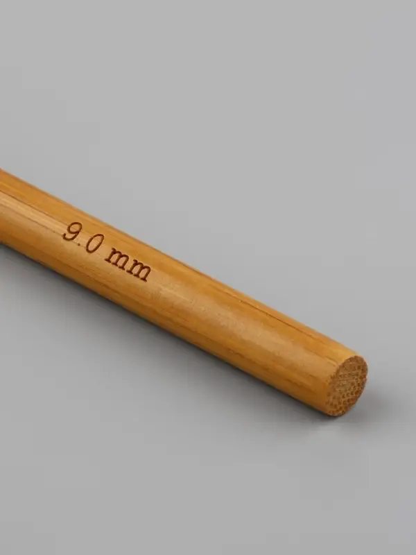 Крючок для вязания, бамбуковый, d=9 мм, 15 см
