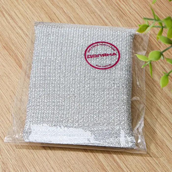 Губка для мытья посуды Доляна «Соты», с металлическим скрабером Губка для мытья посуды Доляна «Соты», с металлическим скрабером