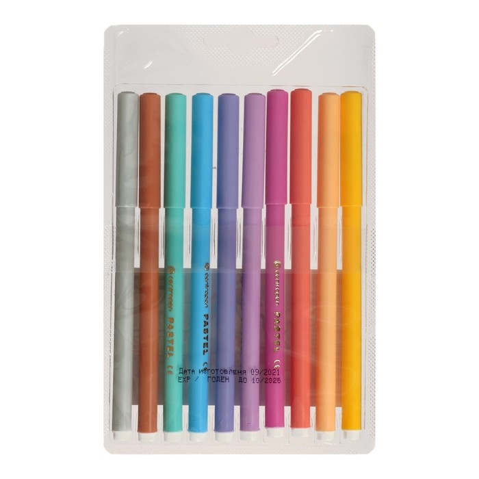 Фломастеры 10 цветов 2.0 мм Centropen 7550 TP Colour World Pastel, смываемые, европодвес Фломастеры 10 цветов 2.0 мм Centropen 7550 TP Colour World Pastel, смываемые, европодвес