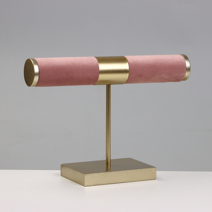 Подставка для часов, браслетов, d=3, 15&times;10&times;21 см, цвет светло-розовый в золоте