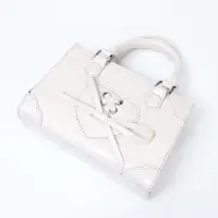 Сумка женская тоут на молнии, 20&times;8&times;14 см, белая