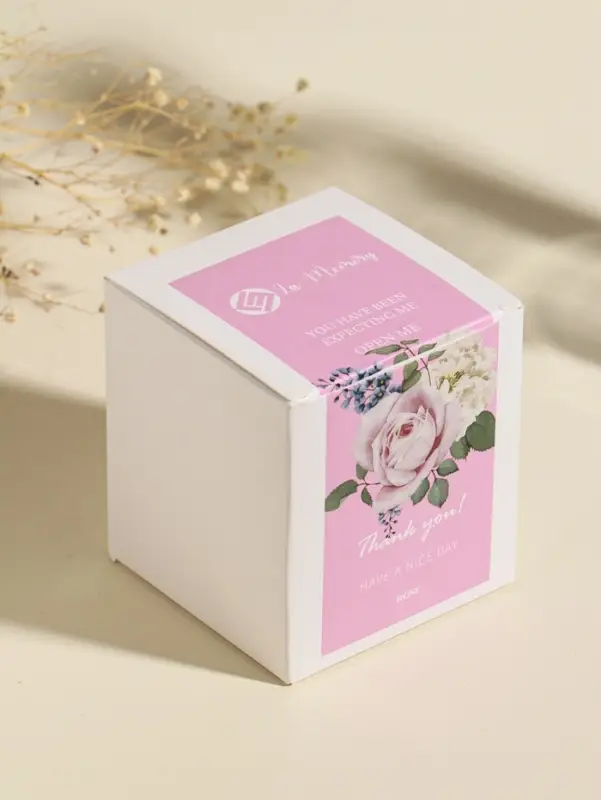 Свеча в подсвечнике вулканическом &laquo;Цилиндры&raquo;, розовая, 8.1&times;8.1&times;5.4 см