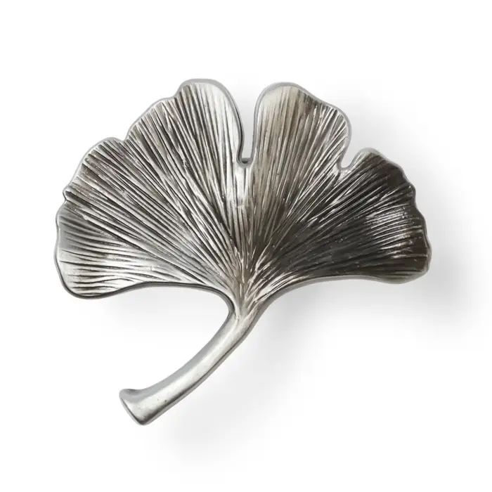 Ручка-кнопка CAPPIO PRO &laquo;Листок&raquo; 54&times;50 мм, цвет старинное серебро