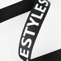 Лента репсовая &laquo;Style&raquo;, 25 мм, 23&plusmn;1 м, белая, чёрная