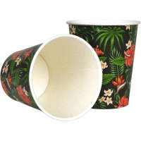 Стакан одноразовый бум односл. 250мл d-80мм Растения 50шт/уп