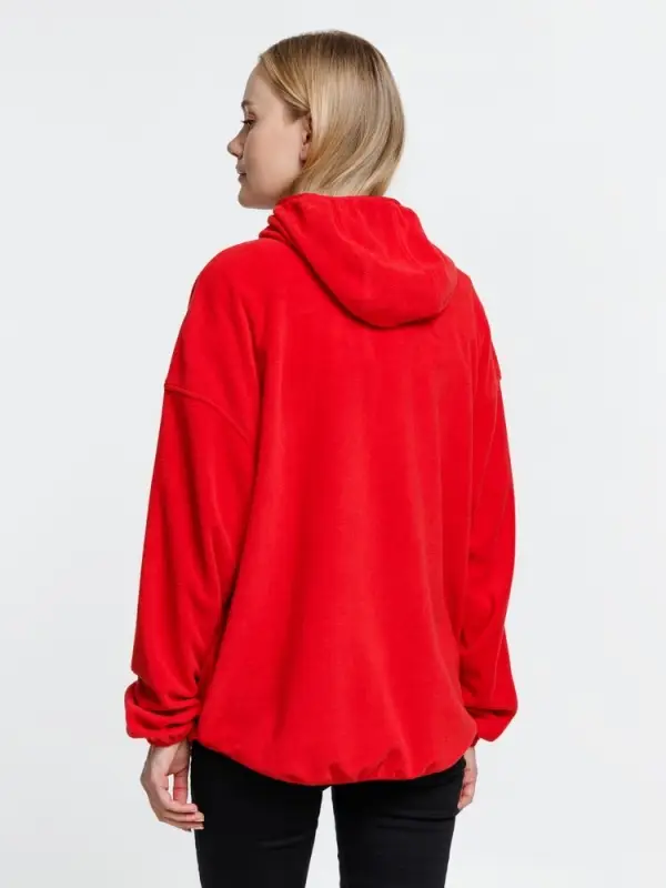 Анорак флисовый унисекс Fliska, красный, размер XS/S Анорак флисовый унисекс Fliska, красный, размер XS/S