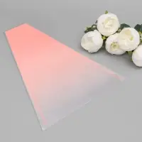 Пакет конус для цветов, «Переход», 29+10×45 см, пудровый