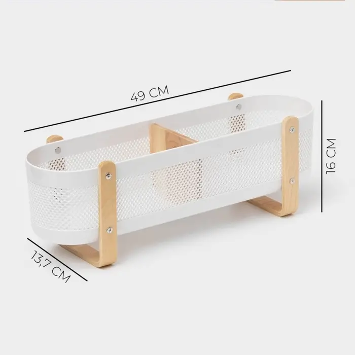 Контейнер для хранения LaDо́m &laquo;Скандинавия&raquo;, 49&times;13.7&times;16 см, белый