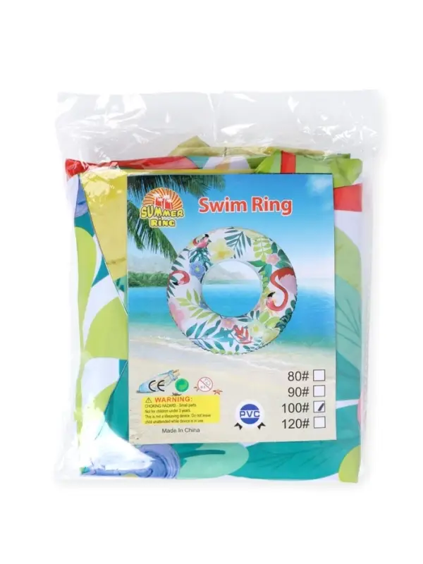 Круг для плавания &laquo;Тропики&raquo;, надувной, d=95 см, от 3 лет, с ручками, разноцветный