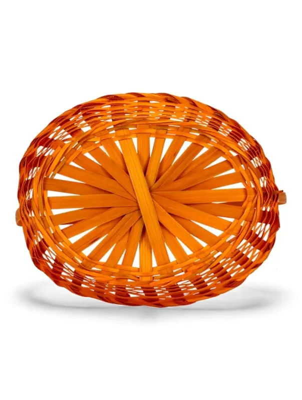 Набор корзин 3 шт 22х18x10 24х19x10 27х21x10 см ручка h=24/26/28 см оранжевый