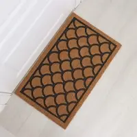 Коврик придверный Доляна &laquo;Побережье&raquo;, кокосовое волокно, 45&times;75 см