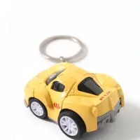 Брелок на кольце &laquo;Спортивный жёлтый автомобиль&raquo; колёса крутятся 6.5&times;4.2&times;3 см