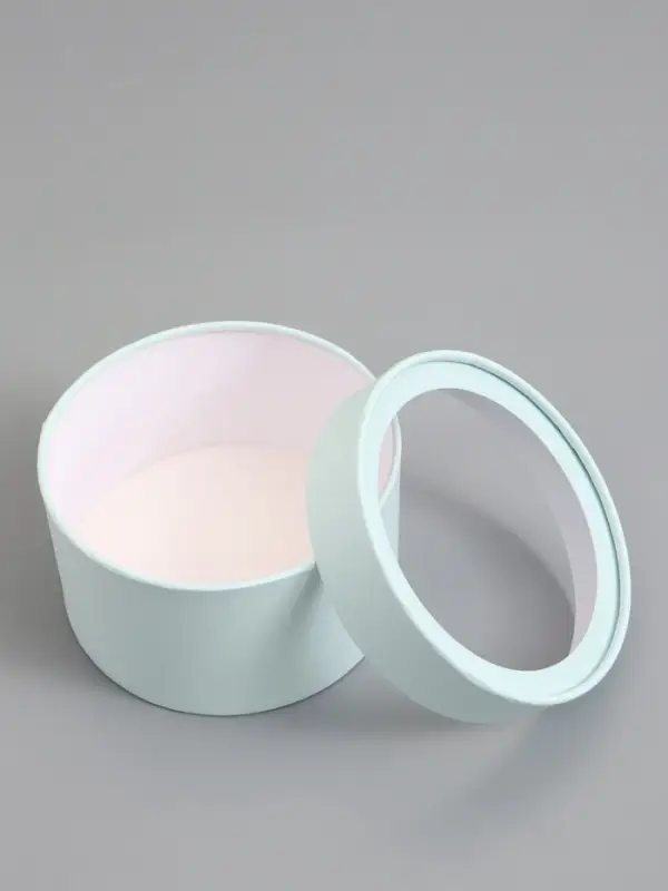 Подарочная коробка лагуна, завальцованная с окном, 16 х 11 см