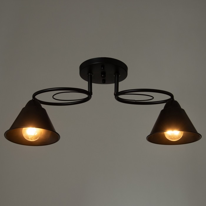 Люстра Люстра "Эдмас" 2хЕ27 40Вт черный 58х15х22 см BayerLux