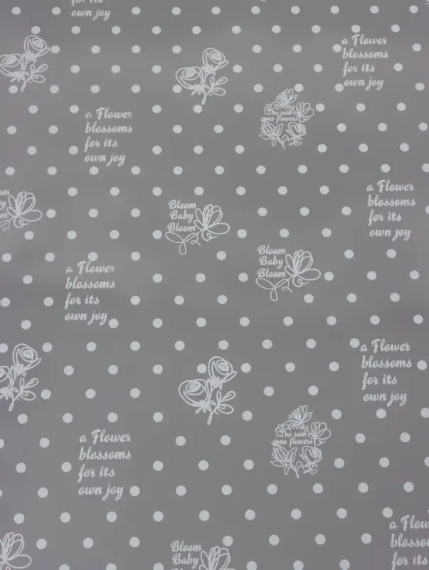 Пленка прозрачная с рисунком Flower Blossons Белый 0.7×8.2±5%м