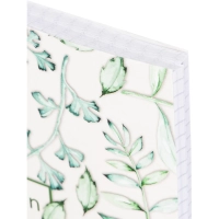 Бизнес-тетрадь Цветы А5 96л,клетка, обл. мел. картон, спираль,белый