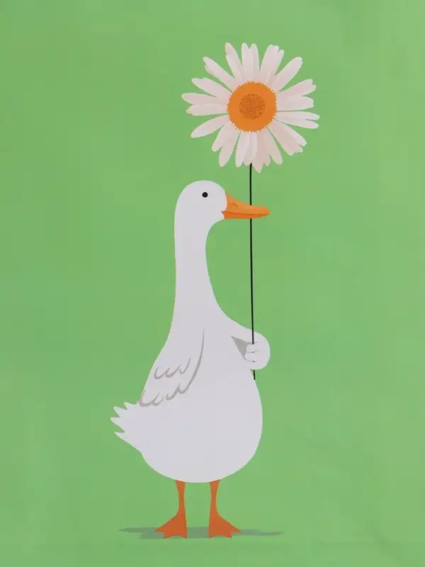 Пакет подарочный ламинированный "Ромашка" 26 х 12 х 32 см