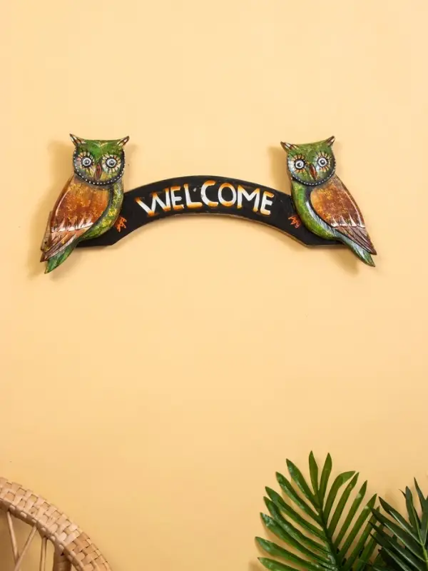 Панно &laquo;Совушки welcome&raquo;, 50&times;4&times;20 см, дерево