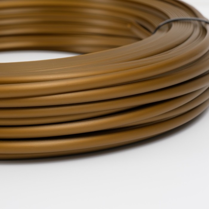 Ротанг искусственный гладкий 7 мм 100 м полутрубка (бронза металлик) Ротанг искусственный гладкий 7 мм 100 м полутрубка (бронза металлик)