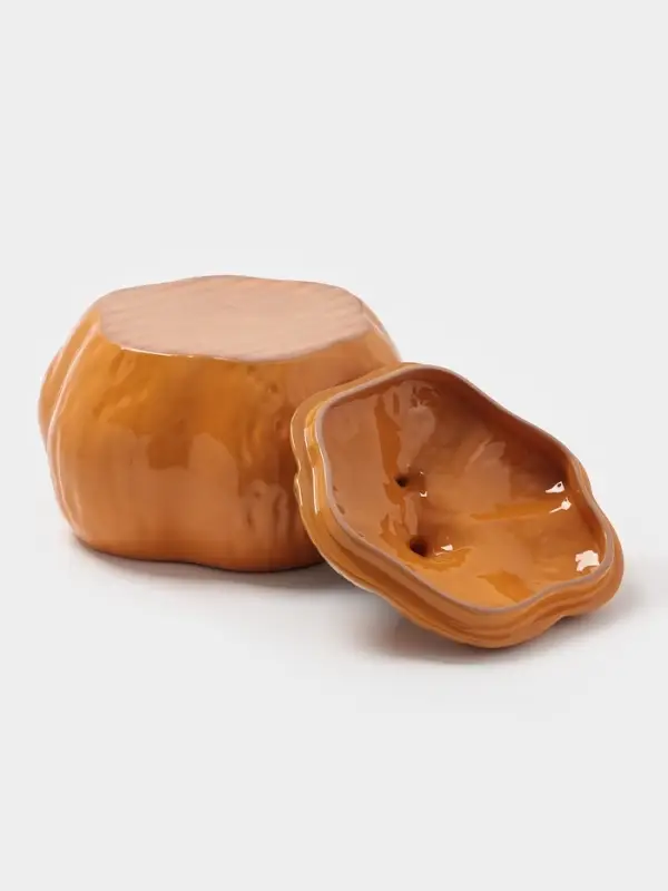 Горшок для запекания Борисовская керамика «Тыква», 2.4 л, оранжевый Горшок для запекания Борисовская керамика «Тыква», 2.4 л, оранжевый