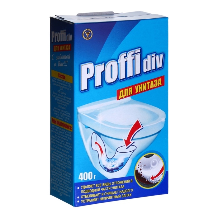 Средство для очистки сантехники Proffidiv, для унитаза, 400 г Средство для очистки сантехники Proffidiv, для унитаза, 400 г
