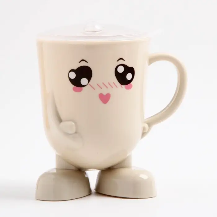 Кружка детская с крышкой Крошка Я, 270 мл., цвет и рисунок МИКС