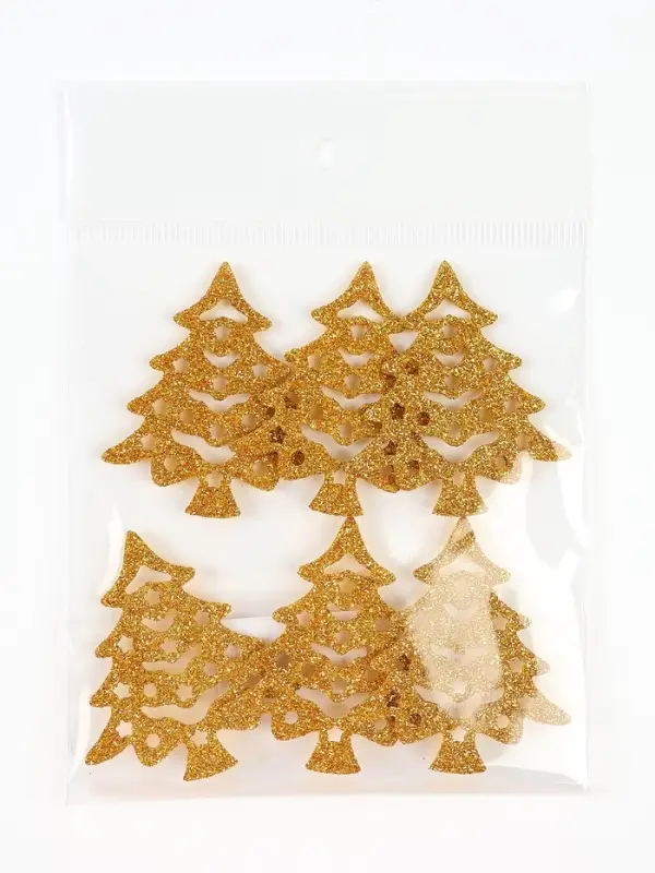 Декор Декор "Золотые елочки", набор 6 шт.