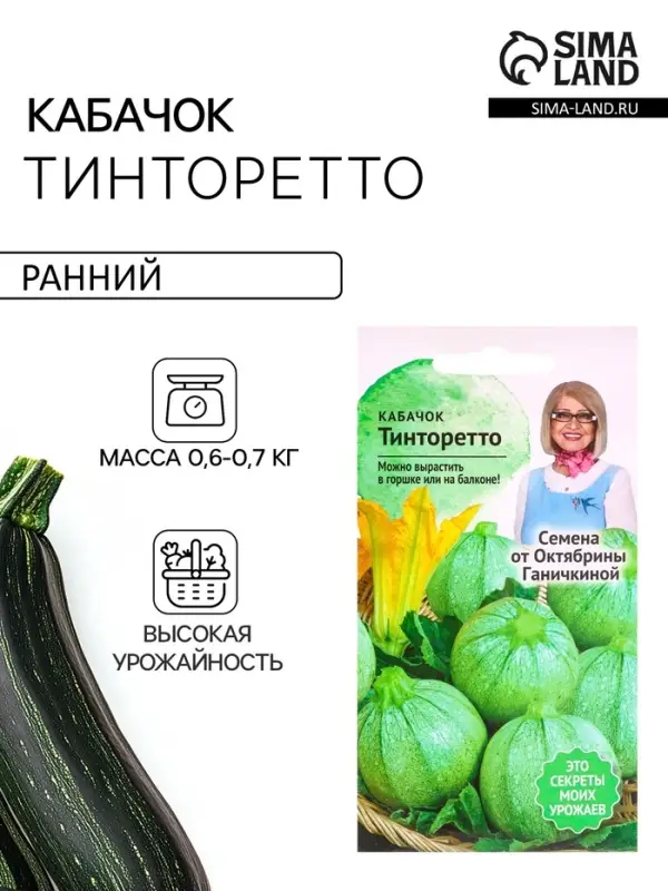 Семена Кабачок &laquo;Тинторетто&raquo;, 1.5 г
