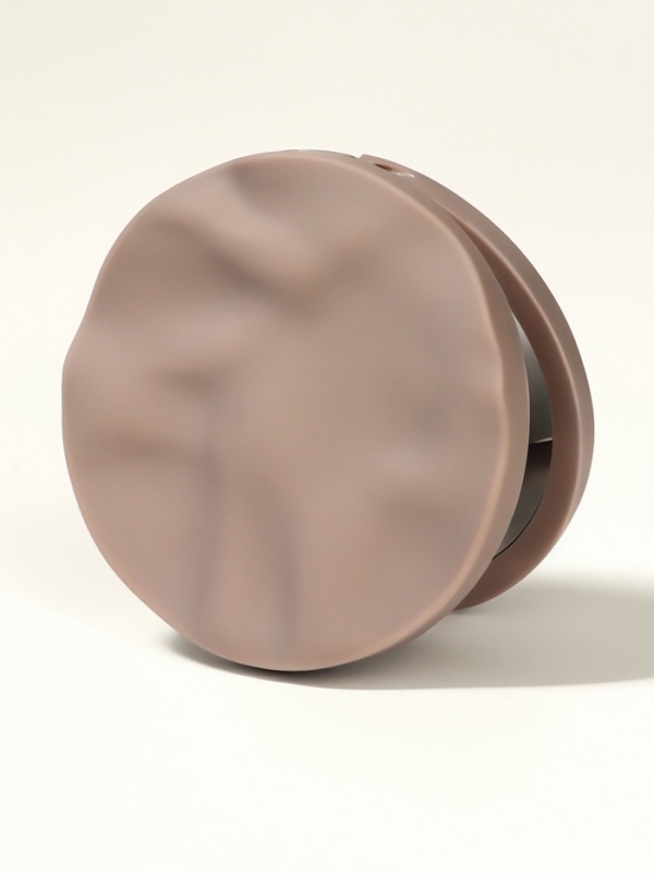 Зеркало складное «Волны», d = 7,5 см, цвет матовый бежевый Зеркало складное «Волны», d = 7,5 см, цвет матовый бежевый