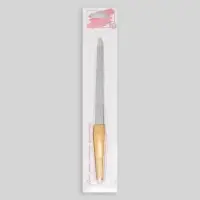 Пилка металлическая для ногтей, 17 см, на блистере, цвет золотистый