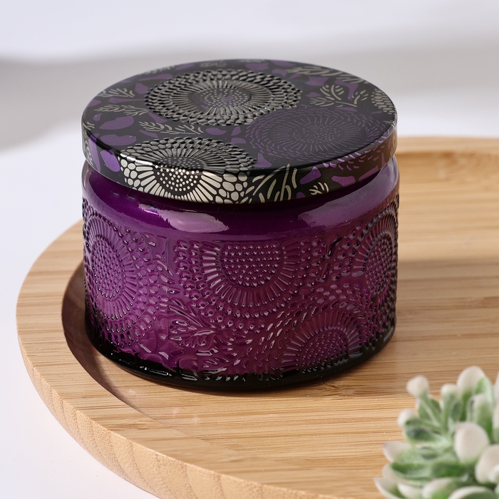 Свеча ароматическая в банке  Свеча ароматическая в банке "SAN BLACK FRUITS", 5х7 см, ежевика