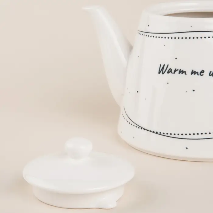 Заварочный чайник SL Home &laquo;Милый дом&raquo;, 900 мл, 21&times;13.8&times;13.5 см, фарфор, белый