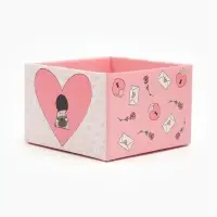 Коробка самосборная With love, размер 12&times;12&times;8.5 см, плотность 270 г/м&sup2;