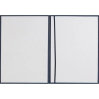 Папка адресная бумвинил А4 (объемная) Поздравляем с виньеткой синяя