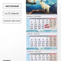 Календарь 2027 квартальный стандарт &laquo;Горные козлы&raquo;