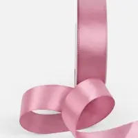 Лента атласная TEIRA, двухсторонняя, 25 мм, 25&plusmn;1 м, розовая №165