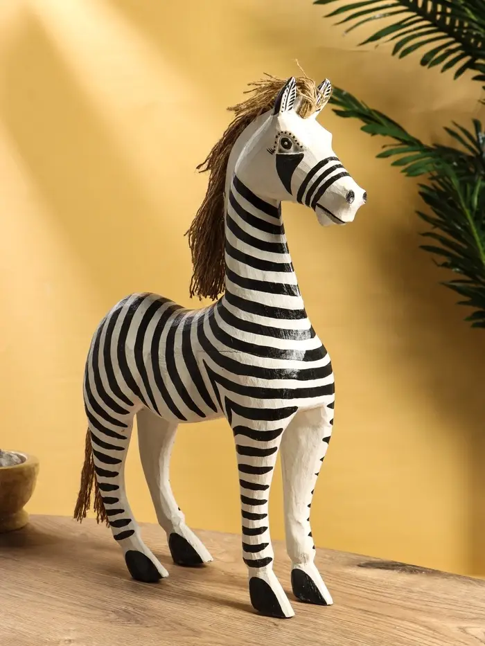 Сувенир «Зебра», 30×10×45 см, дерево, чёрно-белый Сувенир «Зебра», 30×10×45 см, дерево, чёрно-белый