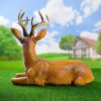 Садовая фигура из полистоуна &laquo;Олень лежит&raquo;, 50&times;25&times;55 см