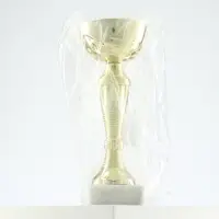 Кубок 150С, наградная фигура, золото, подставка камень, 17.3 см