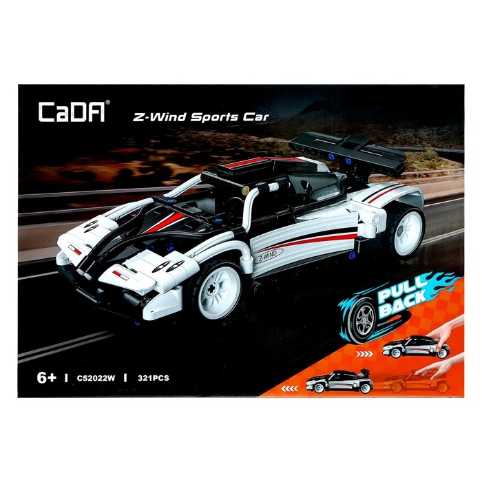 Конструктор инерционный «Спорткар», 351 деталь Конструктор инерционный «Спорткар», 351 деталь