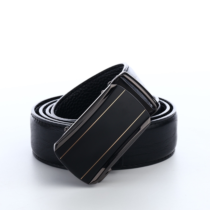 Ремень мужской, ширина 3,6 см, пряжка автомат, цвет чёрный Ремень мужской, ширина 3,6 см, пряжка автомат, цвет чёрный