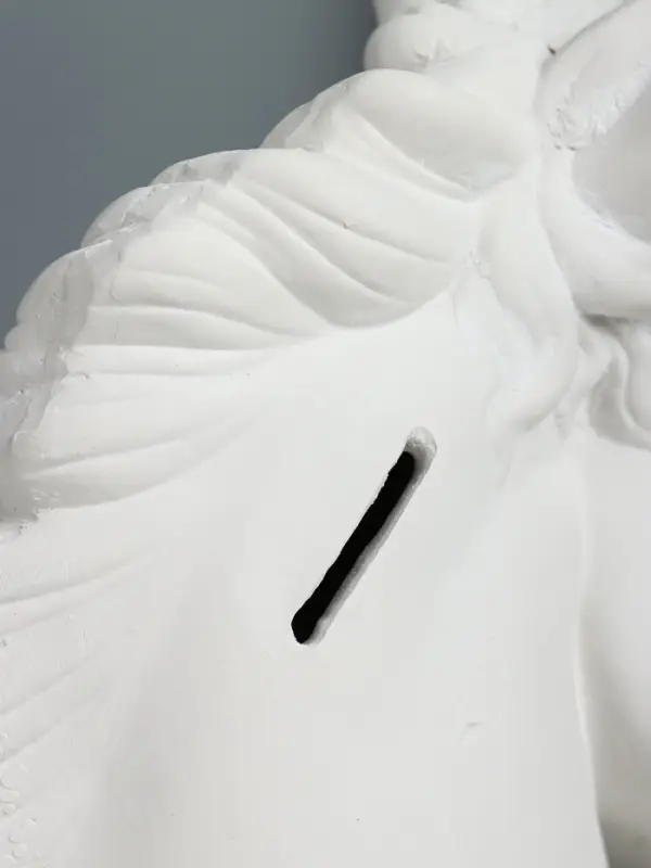 Копилка "Голова коня" высота 25 см, натурльный гипс