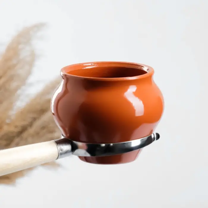 Горшочки для запекания Вятская керамика &laquo;Трио&raquo;, набор 3 шт., ухват, 500 мл, терракота