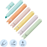 Набор текстовыделителей M&G SO MANY CATS  мини 6 паст цв AHM22575