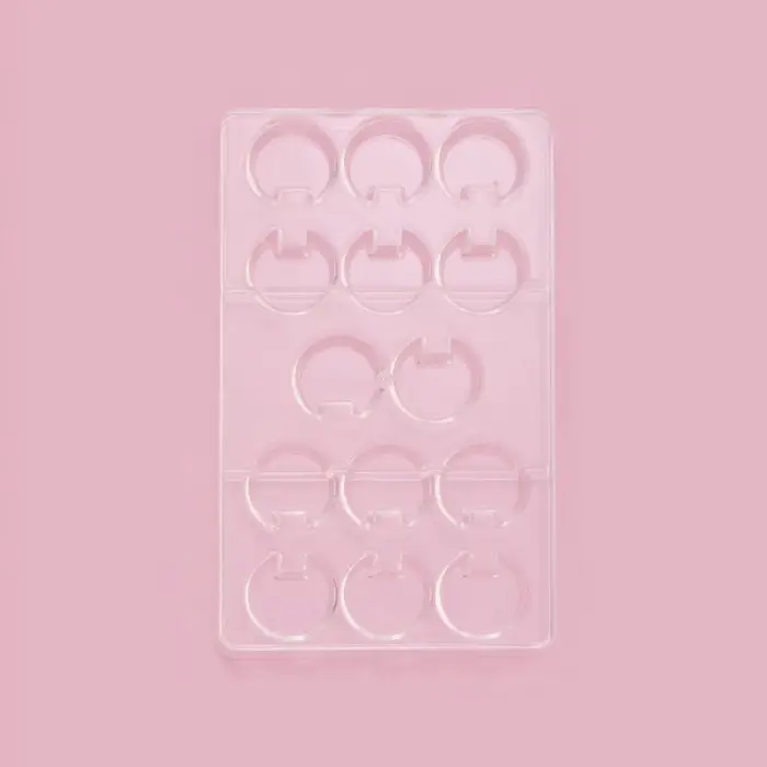 Форма для конфет и шоколада &laquo;Пакман&raquo;, 14 ячеек, 20&times;12&times;2.5 см, ячейка d=3 см, пластик, прозрачная